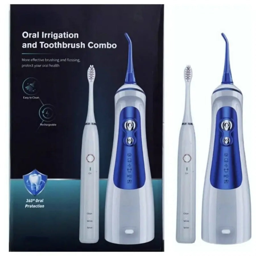 The combination of a toothner and an electric toothbrush is used for braces, bridges, teeth care, multi -functional multi -mode adjustment, Christmas day and Christmas gift.