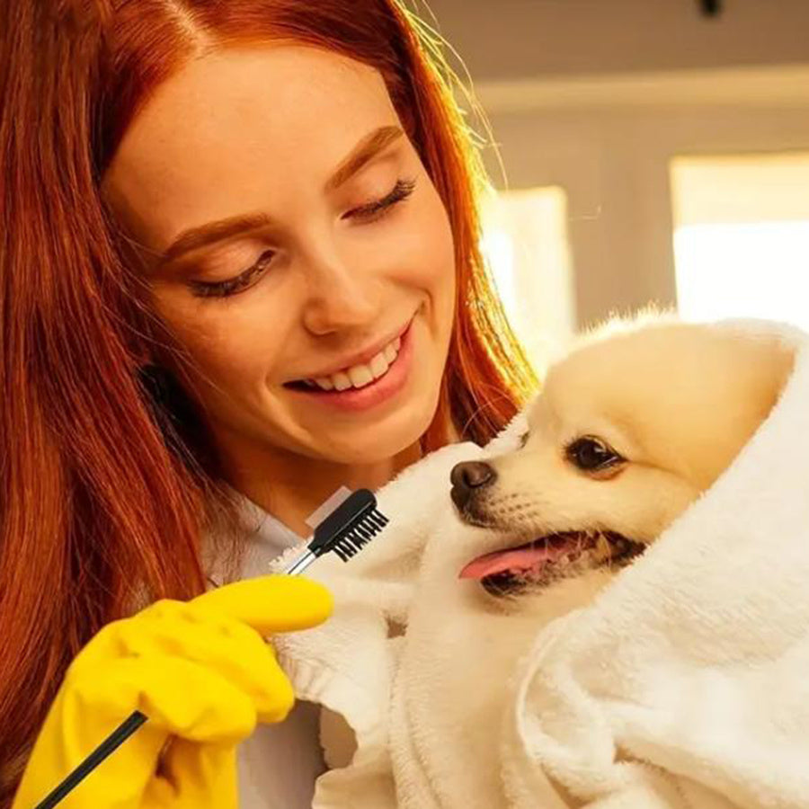 Pet Eye Comb Pet Tear Stain Remover Brush Double-Sided Eye Grooming Brush Removing Crust Mucus For Small Pet Cat Dog Supplies
