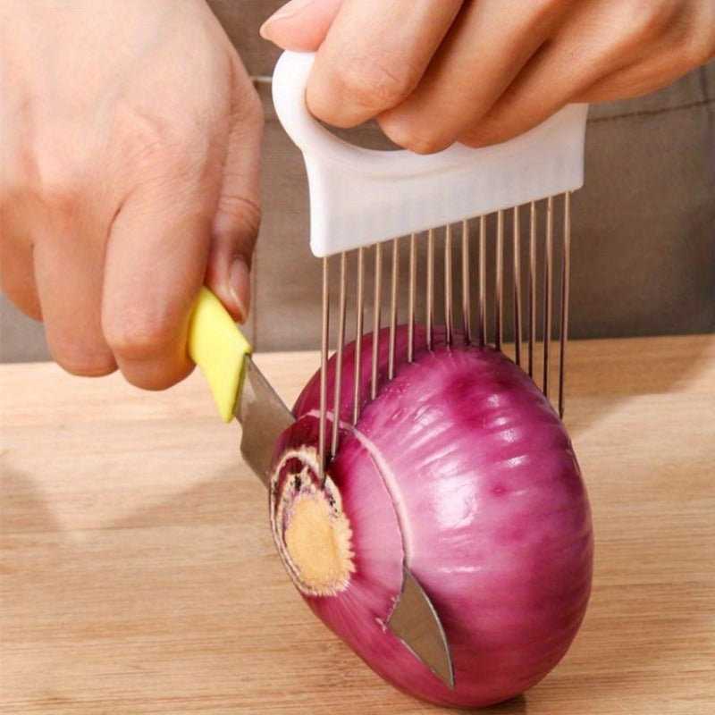 1pcs Stainless Steel Onion Slicer & Meat Needle - Versatile Kitchen Tool For Fruits, Vegetables & More Vegetable Slicer Slicer For Food And Vegetables-Perfect as a gift for friends and family