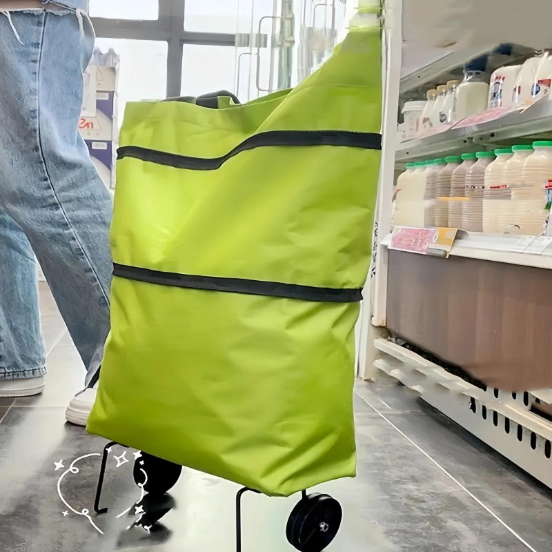 1pc Portable Shopping Cart with Wheels Foldable Bag Lightweight Grocery Bag Trolley Heavy Duty Cargo Moving Cart- Best gift for colleagues, friends and family