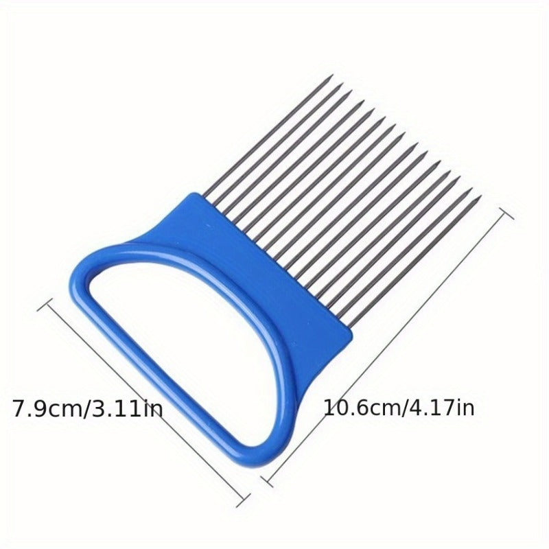 1pcs Stainless Steel Onion Slicer & Meat Needle - Versatile Kitchen Tool For Fruits, Vegetables & More Vegetable Slicer Slicer For Food And Vegetables-Perfect as a gift for friends and family
