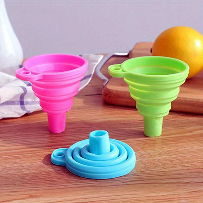 1pcs Upgrade Your Kitchen with This Retractable Folding Mini Funnel Perfect for Pouring Oil, Wine, and More