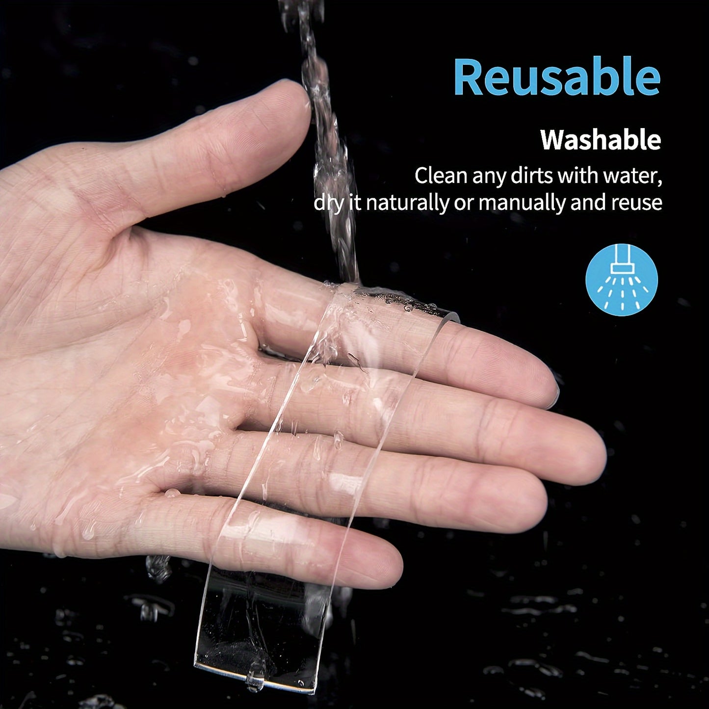 1pc Heavy-Duty Reusable Double-Sided Tape - Strong, Sticky, Traceless, Multipurpose, Removable & Washable for Home, Office & Car