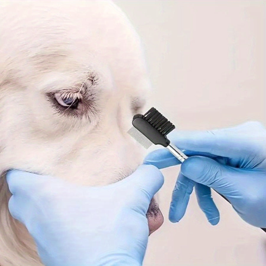 Pet Eye Comb Pet Tear Stain Remover Brush Double-Sided Eye Grooming Brush Removing Crust Mucus For Small Pet Cat Dog Supplies