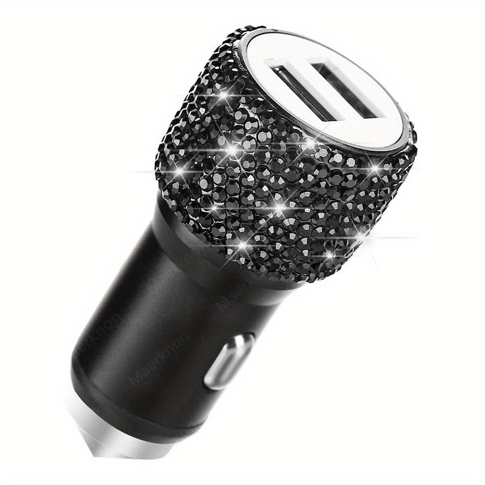 Dual USB Car Charger Blingusb Fast Charging Mobile Phone Adapter on Car IPhone 5V2.1A Dual -end Port Vehicle
