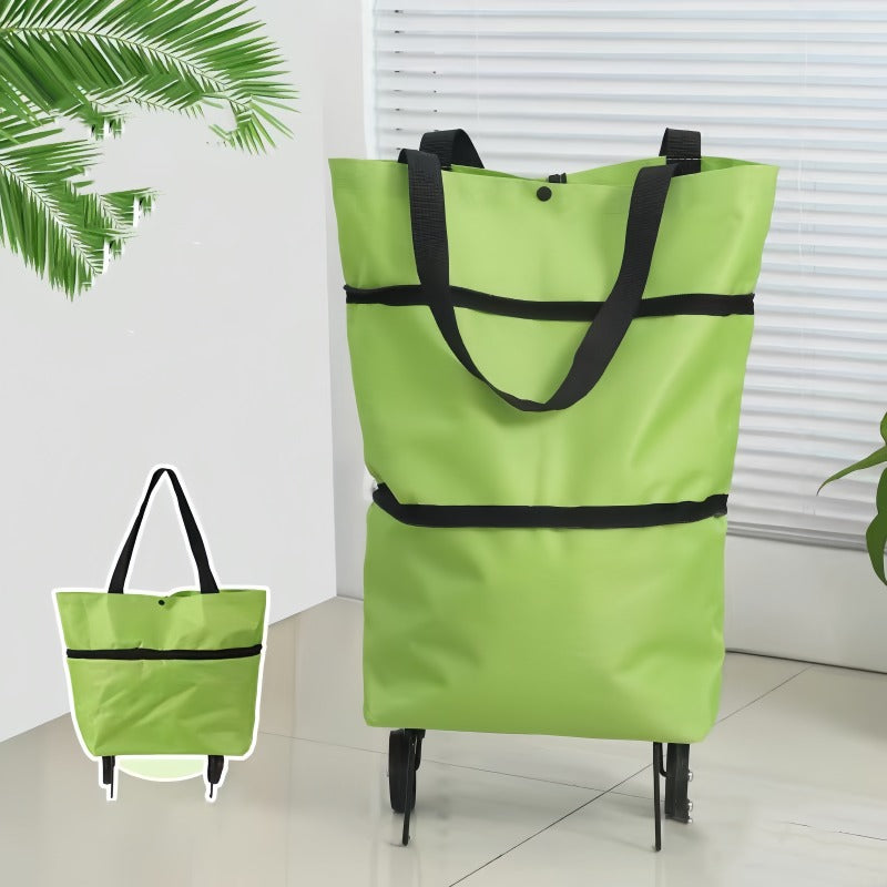 1pc Portable Shopping Cart with Wheels Foldable Bag Lightweight Grocery Bag Trolley Heavy Duty Cargo Moving Cart- Best gift for colleagues, friends and family