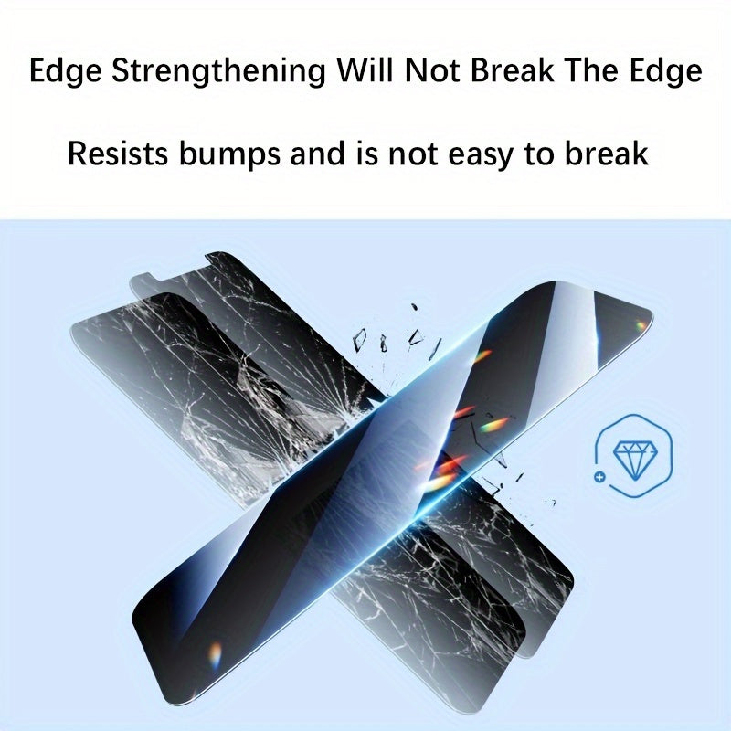 3pcs Privacy Screen Protectors for iPhone 15/14/13/12/11 Pro, XS Max & More - Full Coverage Anti-Spy Tempered Glass Film