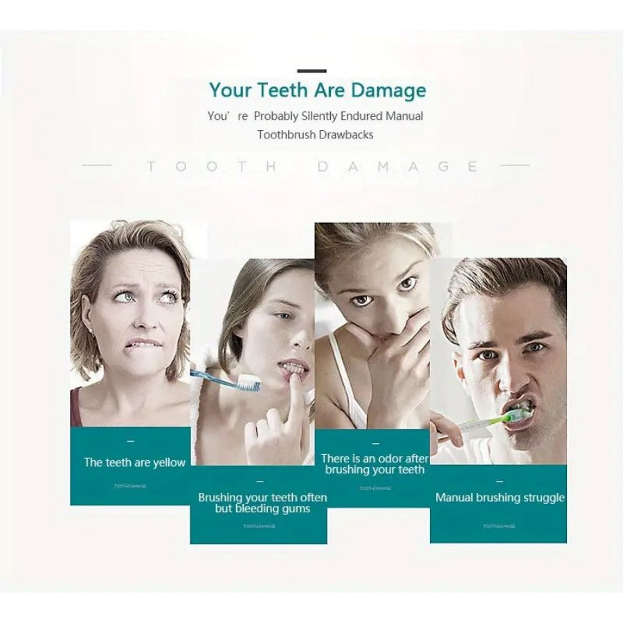 The combination of a toothner and an electric toothbrush is used for braces, bridges, teeth care, multi -functional multi -mode adjustment, Christmas day and Christmas gift.