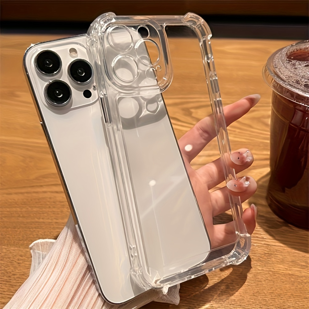 Clear Shockproof Soft Phone Case for iPhone16 15 14 13 12 11 Pro Max 14 15 16 Plus Clear Case
